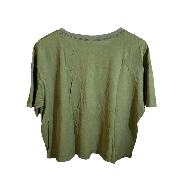 Time and Tru Women Top 100% Pima Cotton Scoop Neck Chest Pocket Green Size XL - Picture 2 of 10